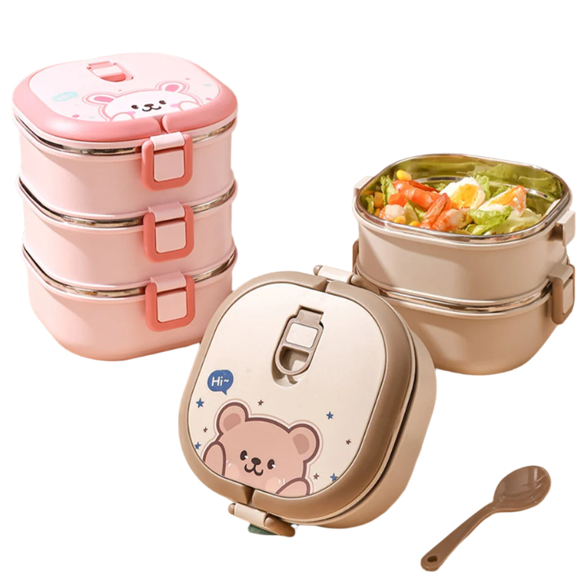 Stainless Steel Insulated Bento Box – Stackable Leakproof Food Container - HeabitLife