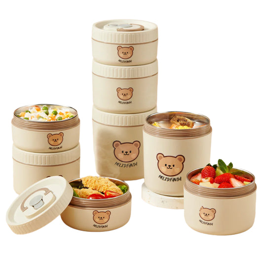 Stainless Steel Thermal Bento Lunch Box – Cute Insulated Food Container - HeabitLife