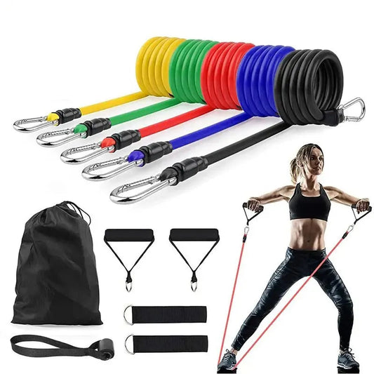 Ultimate 11-Piece Resistance Bands Set – Full-Body Workout Kit with Ankle Straps, Chest Expander & Portable Design - HeabitLife