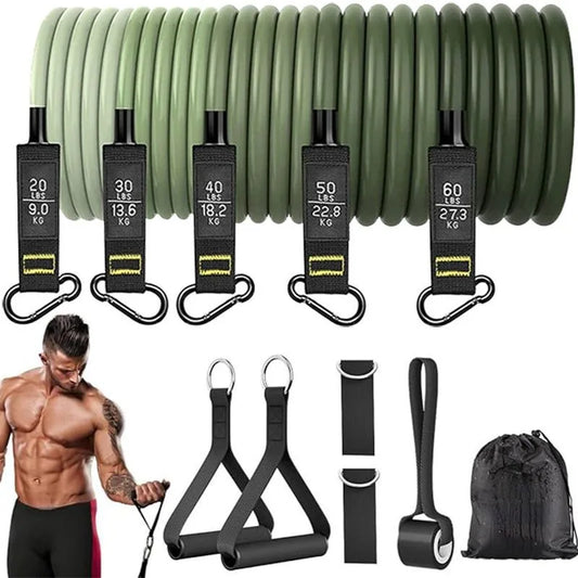 Ultimate 11-Piece Resistance Bands Set – Up to 200 lbs Maximum for Strength Training- HeabitLife