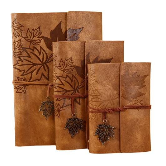 Vintage PU Leather Travelers Notebook – A5, A6, A7 Blank Kraft Journal - HeabitLife