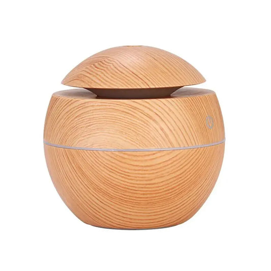 Wood Grain Ultrasonic Air Humidifier – Aromatherapy & Purifier